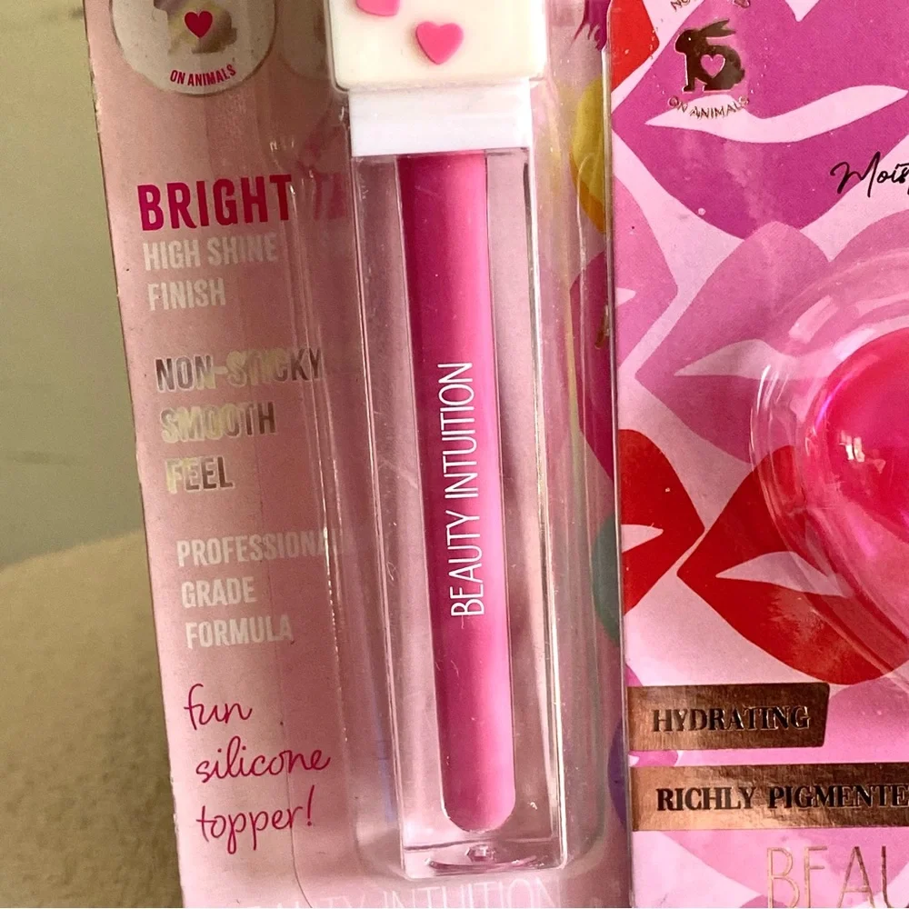 5/$25 Beauty Intuition 2pc set Strawberry Lip Gloss and nourishing